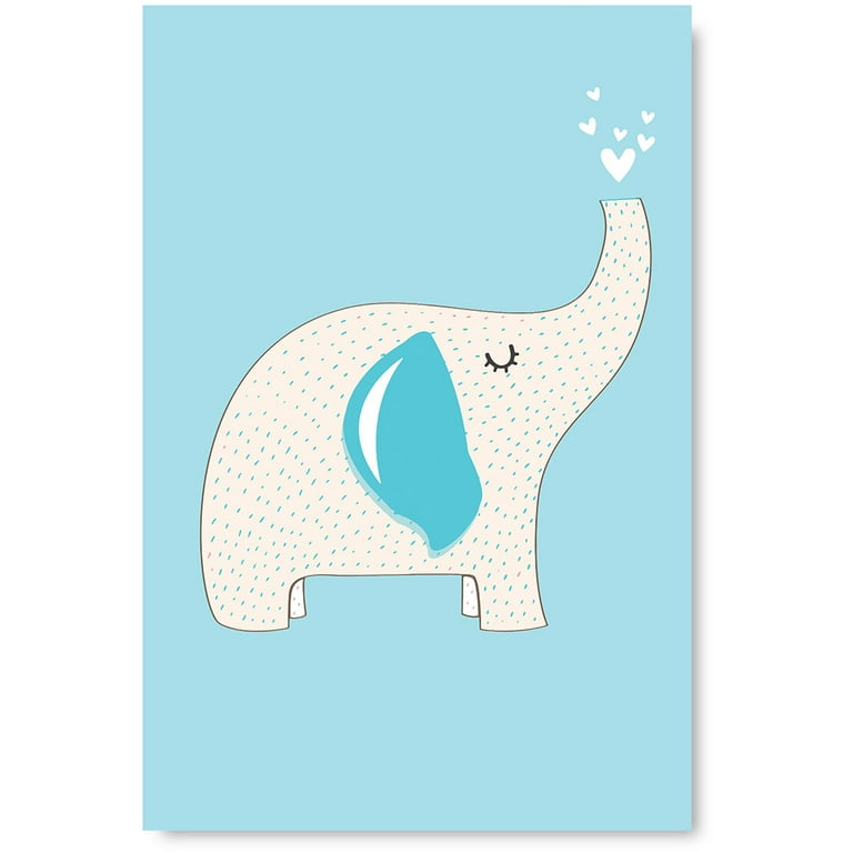 Awkward Styles Elephant Canvas Art Kids Room Canvas Art Nursery