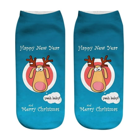 

Keep Your Toes Toasty HIMIWAY All-Season Sock Options Unisex Christmas Funny 3D Fashion Printed Casual Socks Cute Low Cut Socks Multi-color One Size