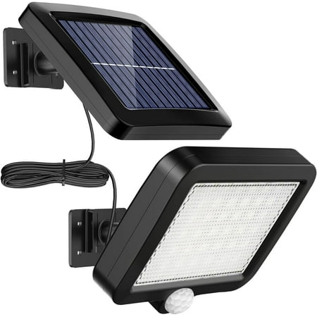 

Solarleuchte für den Außenbereich 56 LEDs Solarleuchte für den Außenbereich mit Bewegungsmelder IP65 wasserdicht 120° Beleuchtungswinkel mit 5 m Kabel