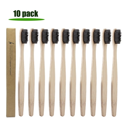 10pcs Bamboo Toothbrush Soft Bristle Healthy Dental Oral Care Eco Friendly Hygiene Toothbrushes