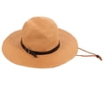 thumbnail image 1 of Sombrero de ala ancha para hombres Sombrero de paja de playa de verano Sombreros plegables de sol para adultos (caqui), 1 of 6