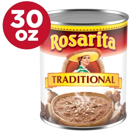 Rosarita Traditional Refried Beans, Canned Beans, 30 oz.