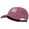 thumbnail image 2 of Ireland Flag with Shamrock Embroidered Washed Cap - Maroon OSFM, 2 of 5