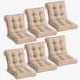 thumbnail image 2 of Kimunuk Outdoor Chair Cushions Set of 6, 43 x 23 x 5 in Non Slip Porch Swing Cushion Seat Back Cushions with Ties for Indoor Patio Rocking Chair, Sand, 2 of 8