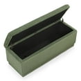 thumbnail image 6 of Furniture of America Cheri Chenille Modern Living Room Bedroom Bench with Storage, Green, 6 of 18