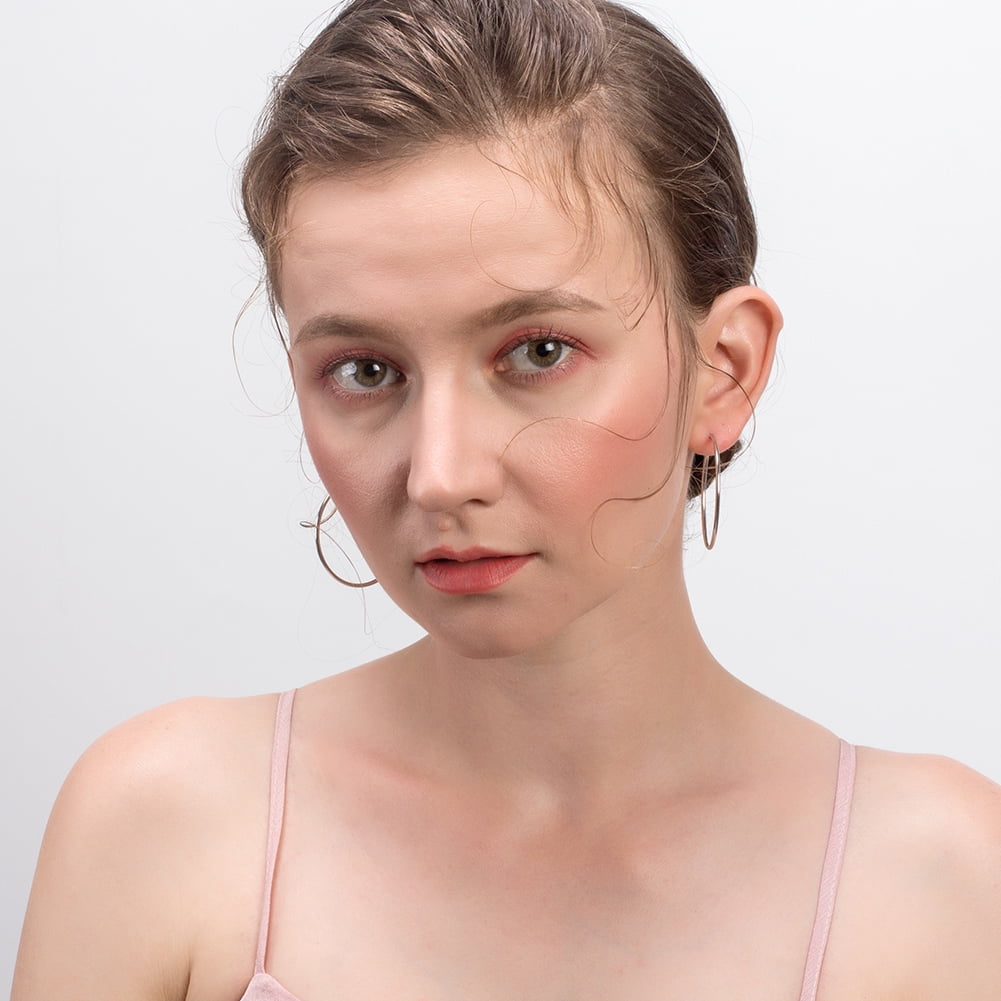 Thin Hoop Earrings for Women Classic Thin Sterling Silver Womens Ginger Lyne Collection