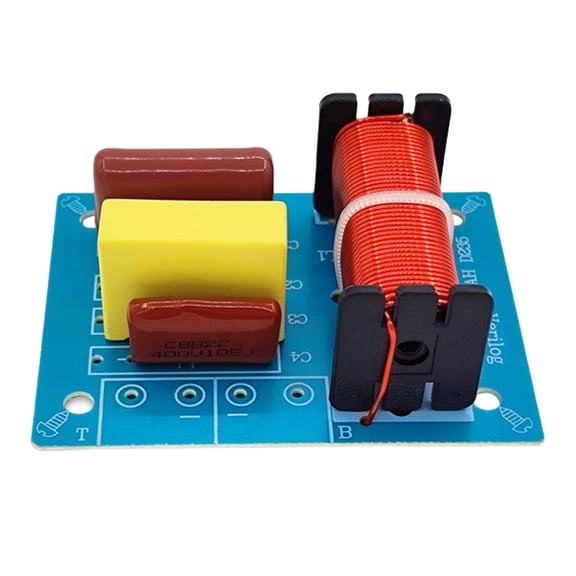 High Low Pass 2 Way Crossovers Filter D235, 80W Power Handling Divider for 4 8Ω Speakers, Clear Sound Enhancement
