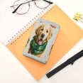 thumbnail image 7 of Cloth Wallet with Lanyard & Multiple Compartments Fashion Purse Zipper Clutch Bag for Cash Cards Coins Watercolor Animals Pattern, 7 of 7
