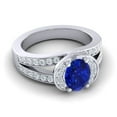 thumbnail image 3 of 2.35 Ct Wonderful Natural Diamond Blue Sapphire Gemstone Wedding Ring for Women Solid 14K White Gold Size 3.5 by Diamond-Capitals, 3 of 8
