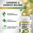 thumbnail image 2 of Panax Ginseng and Ginkgo Biloba Cognitive Support (3 Bottles), 2 of 9