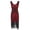 Wine, variant on LEAVINGSUO Sleeveless Dresses for Women Casual Summer Plus Size Vintage 1920s Flapper Tassel Great Evening Party Cocktail Dress