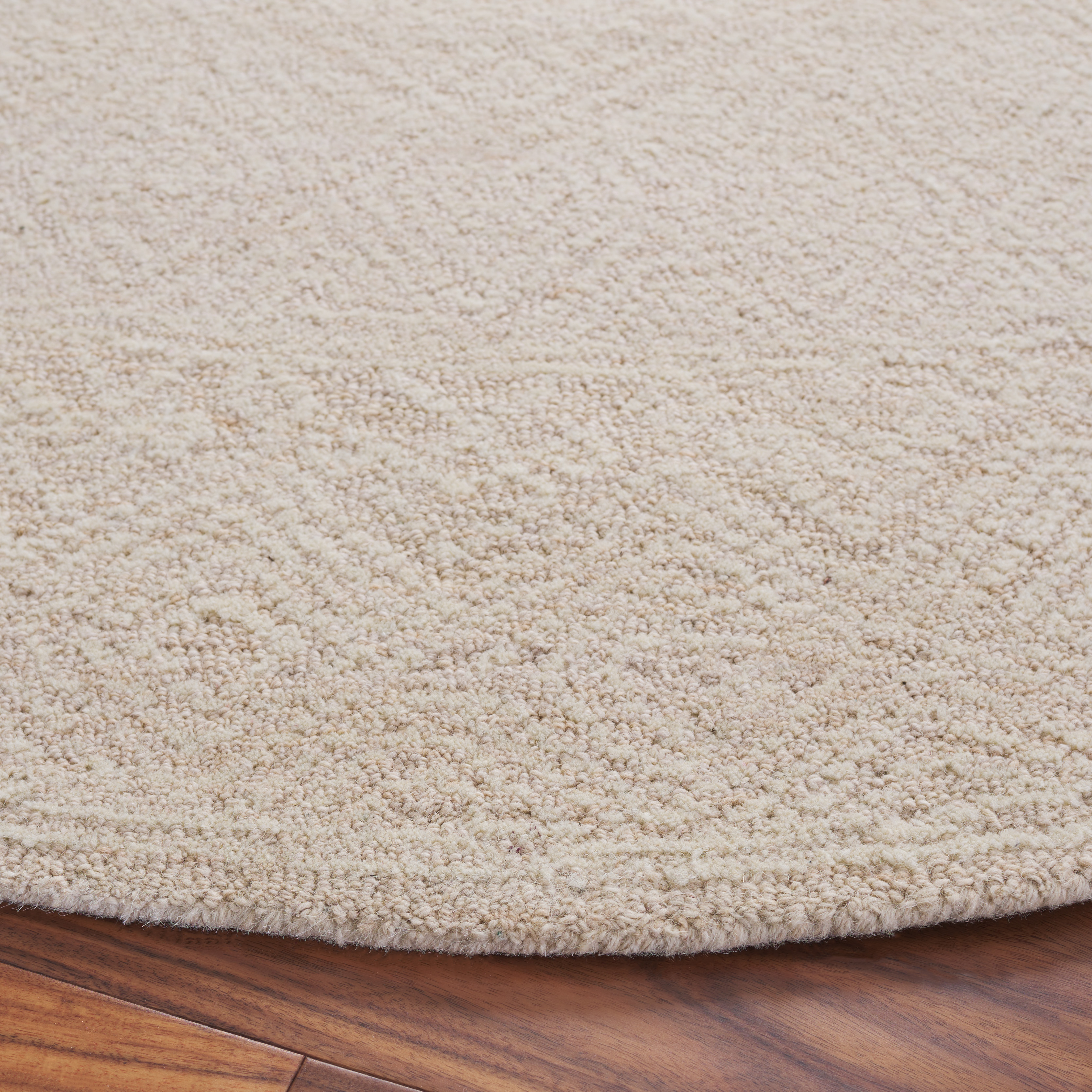 SAFAVIEH Textural Dimitri Geometric Area Rug, Beige/Blush, 6' x 6' Round