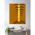 thumbnail image 2 of Shuffle Moon Poster Wall Art, Modern Wall Decor For Living Room Bedroom, 24x36 UNFRAMED, 2 of 3