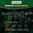 thumbnail image 4 of Tupkee Shimmering Twinkle Window Icicle Lights - 3 Feet 0.91 m, 50 Red, Green & Clear Incandescent Christmas Indoor Outdoor Random Twinkle Icicle Lights - 8 of 50 Lights Twinkle, 4 of 7