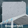 thumbnail image 5 of Quictent Carport Replacement Tarp Canopy Top Cover with Leg Cloth with Bungees Balls, for 10x20 ft Garage Party Tent Shelter - Gray, One Roof Only, 5 of 7