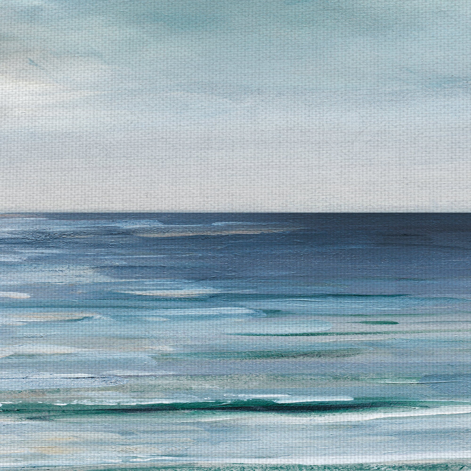 Fine Art Canvas Blue Silver Shore II by Sally Swatland Canvas Art Print