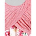 thumbnail image 3 of Camiseta con Estampado de Flores en Talla Extra Rosegal  Camisetas tallas grandes, 3 of 5