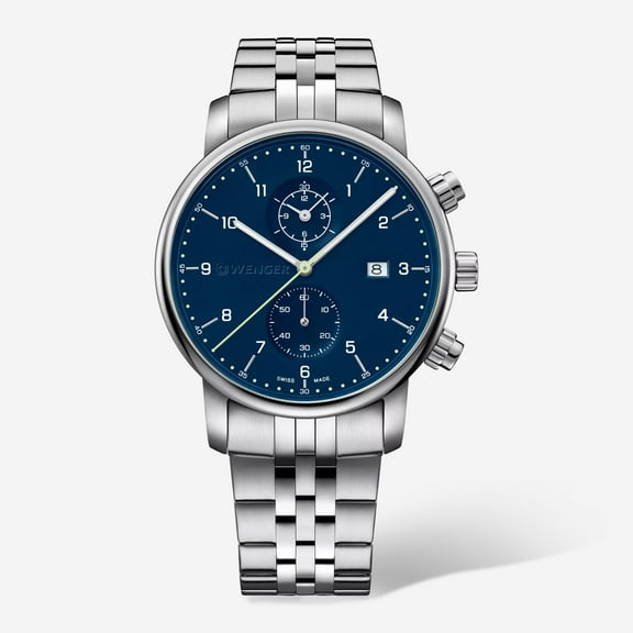 WENGER Swiss Army 01.1743.124 Men's Urban Classic Chronograph Watch 42mm MSRP $330