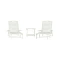 thumbnail image 2 of BizChair 2 Piece Hdpe Plastic Outdoor Patio Bar Set, White, 2 of 14