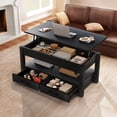thumbnail image 3 of Mesa De Centro De Madera Rustica Elevable 2 Cajones Abatible, 3 of 6