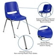 thumbnail image 5 of Flash Furniture HERCULES Series 440 lb. Capacity Kid's Navy Ergonomic Shell Stack Chair with Chrome Frame and 14" Seat Height, 5 of 12
