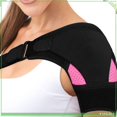 thumbnail image 2 of Adjustable Shoulder Brace Right and Left Shoulder Support Neoprene Splint Sling Sprain Pink Red, 2 of 4