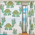 thumbnail image 2 of Coolnut Sheer Curtains Cute Turtle On White Gauze Door and Window Voile Curtain Panels for Bedroom Living Room W55 x L78 In 2, 2 of 4