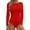 Red, variant on UJNDER Women's Solid Round Neck Long Sleeve Button Jumpsuit Slim Bodysuit Jumpsuits Pajamas for Women Red XL