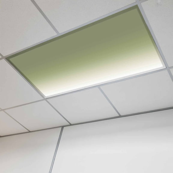 Fluorescent Light Covers for Ceiling Lights Classroom, Sage Green Gradient Magnetic Ceiling Light Cover Filter for School,Office, 2X4 FT, Pack of 1, Abstract Sage Watercolor