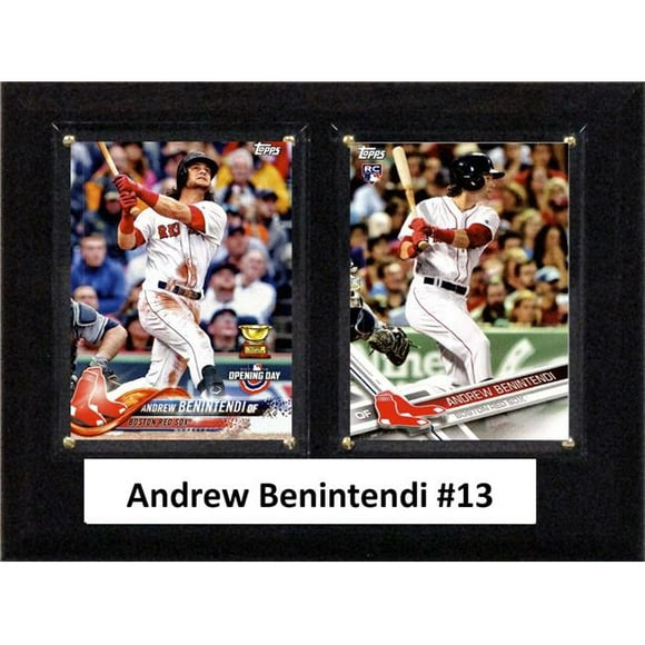 C&I Collectables 68BENINTENDI MLB 6 x 8 in. Andrew Benintendi Boston Red Sox Two Card Plaque
