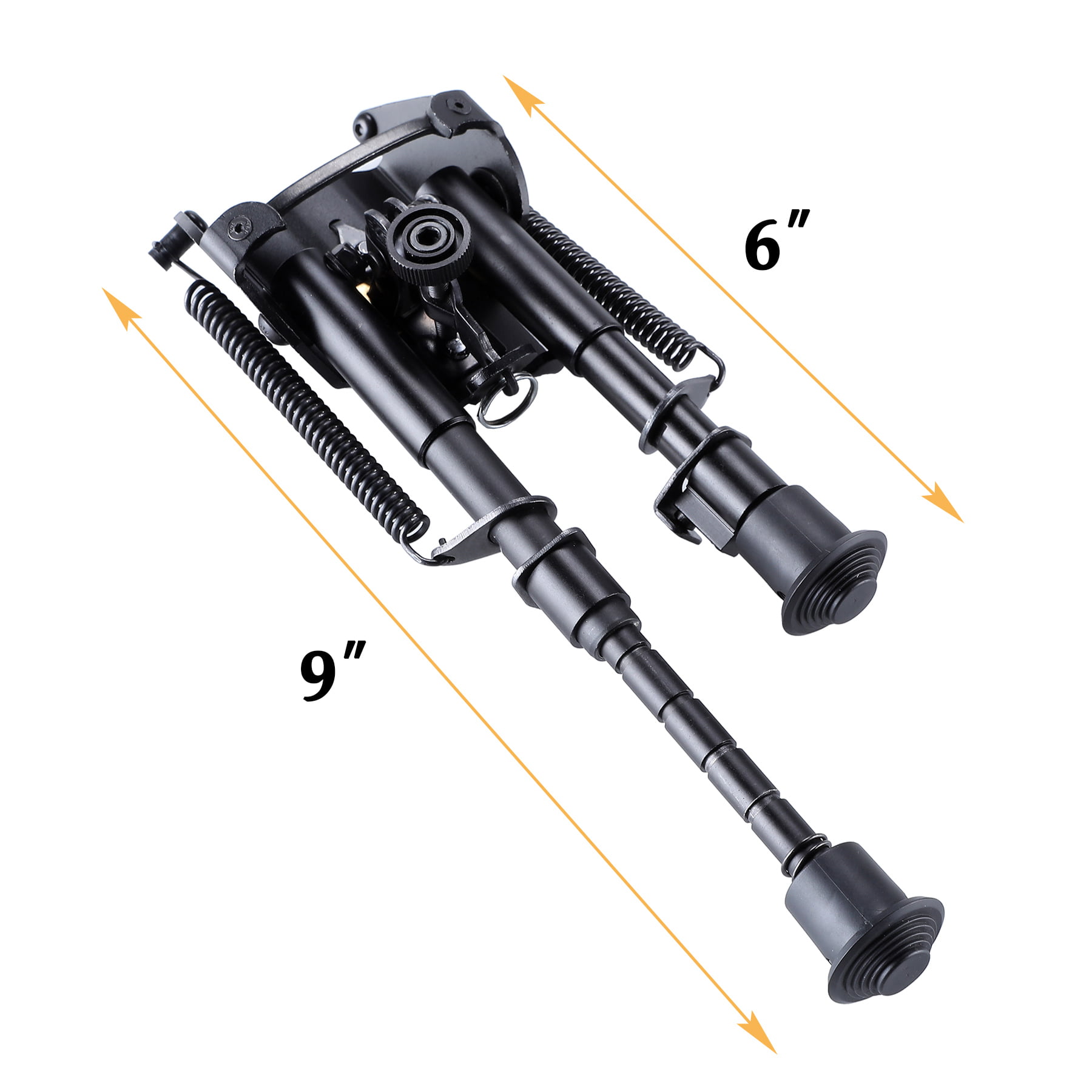 6’’-9’’ Adjustable Universal Rifle Bipod w//Swivel Stud Mount/& Rail Mount Adapter