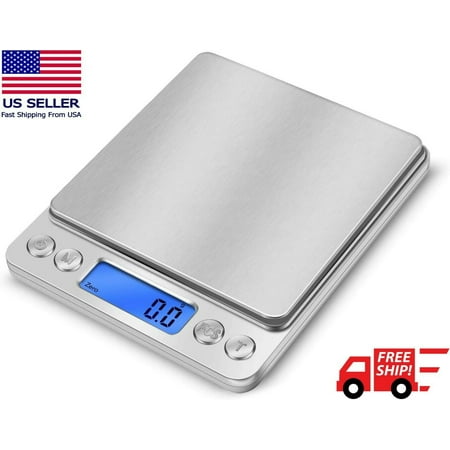 

Digital Kitchen Scale 3000g 0.01oz/ 0.1g Pocket Cooking Scale Mini Food Scale with Back-Lit LCD Display Tare & PCS Functions