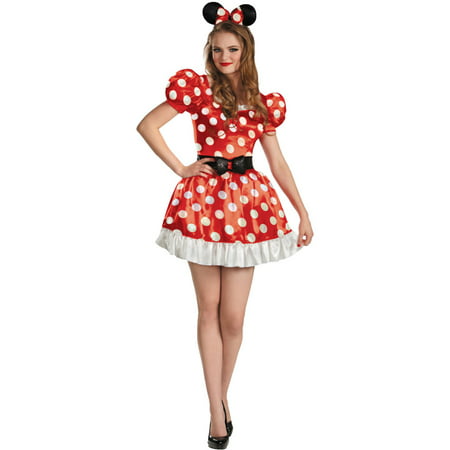 Womens  Red Disney Mickey Mouse Club Minnie Mouse Adult Costume