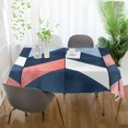 thumbnail image 3 of Yayeee Tablecloths 60" x 108" Rectangle Wrinkle Resistant Party Table Cover, Blue Geometric, 3 of 8