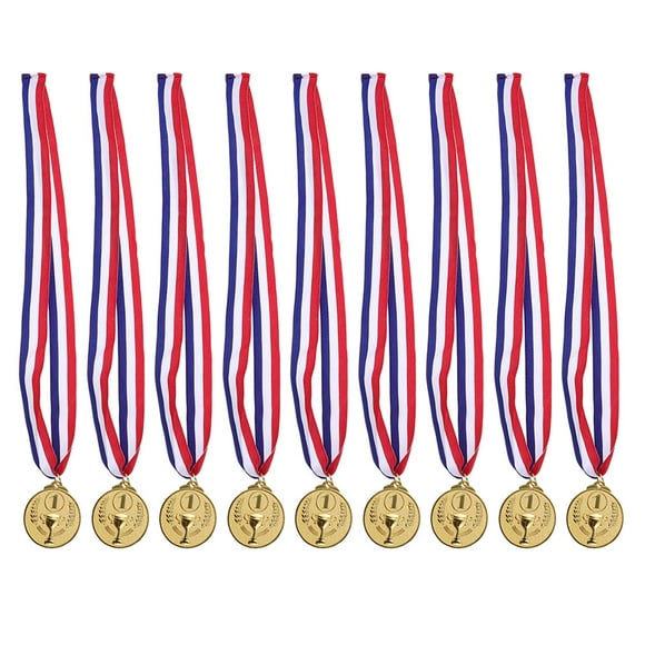DECORNIJIA 12Pcs Golden Medals for Awards Metal Medals Ideal for Winner Recognition and Event Decor