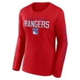 thumbnail image 2 of Women's-Fanatics  Red New York Rangers Long Sleeve T-Shirt, 2 of 3