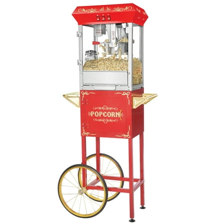 

Foundation 8oz Full Popcorn Popper Machine with Cart by Great Northern Popcorn