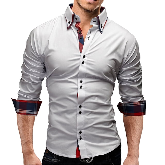 Camisa de manga larga para hombre, solapa de Color puro, delgada, cómoda, transpirable, agradable para la piel, para trabajo, viaje de negocios