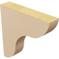 thumbnail image 5 of 2"W x 10"D x 10"H Thin Carmel Rough Cedar Woodgrain TimberThane Corbel, Primed Tan, 5 of 6