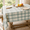Aqua Plaid-55" x 84" (Rectangular), variant on Checkered Tablecloth Square Outdoor Linenton Gingham Table Cloth With Tassel Heavy Duty Wrinkle Free Plaid Cover For Kitchen Dining Summer Party - 55 X 55 Inch Aqua