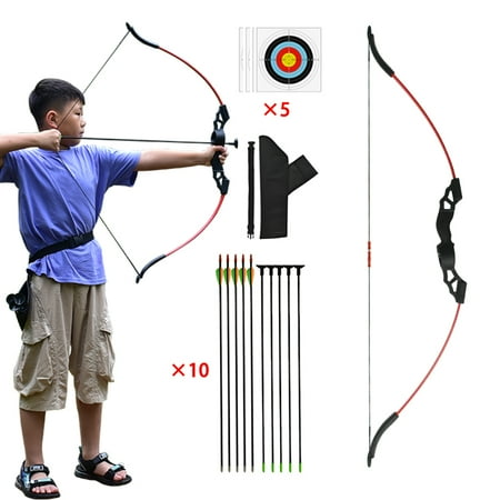 Runzkzy Youth Catapult Recurve Bow and Arrow Set for Hunting Competition Bow and Crossbow Outdoor Archery Training Equipment