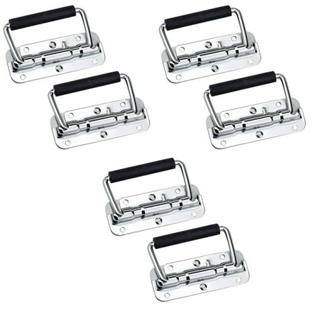 

6Pcs 304 Stainless Steel Spring Handle Prop Box Tool Aluminum Box Handle Activity Handle Folding Industrial Handle