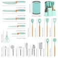 thumbnail image 3 of 20PCS Silicone Stainless Steel Cooking Utensils-Multifunctional Kitchen Utensil Set, Wooden Handles Tools Set,Stainless Steel Kitchen Gadgets Accessories, Chef Knife Set,Perfect Kitchen Cooking Tools, 3 of 12
