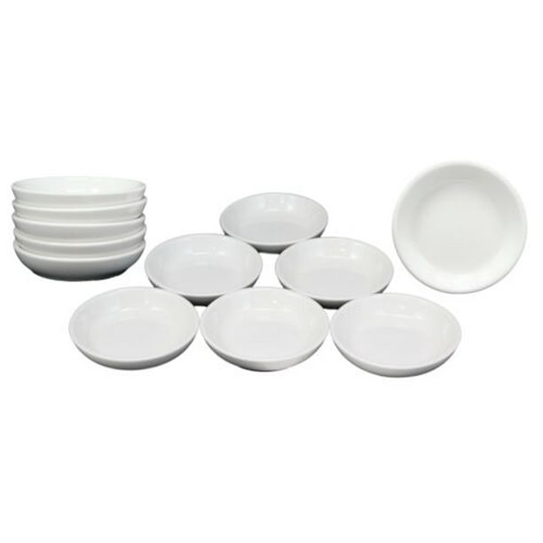 White Porcelain Contemporary Condiments Soy Sauce Dipping Plate or Dish
