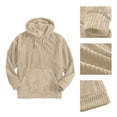 thumbnail image 2 of BJUTIR Hoodies For Men Casual Corduroy Patchwork Blouse Long Sleeve Hooded Tops Drawstring Hoodies, 2 of 6