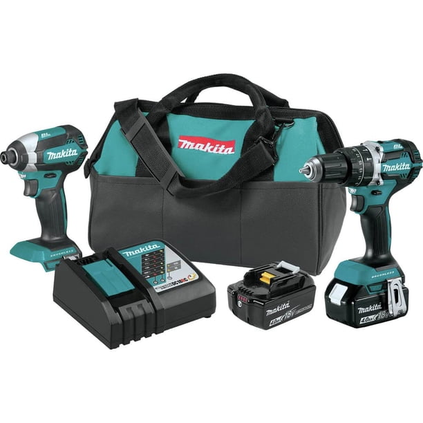 Kit combinado Makita XT269M LXT de 18 V, iones de litio, sin escobillas, 4 Ah