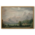 thumbnail image 6 of Drsoum Vintage Landscape 24x36in Natural Framed Canvas Wall Art Retro Village Prints Modern Kitchen Bathroom Office Decor, 6 of 6