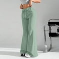 thumbnail image 5 of Aricy Flare Wide Leg Sweatpants Women Cute Drawstring High Waisted Fleece Lined Sweat Pants with Pockets Comfy Lounge Pants, 5 of 5