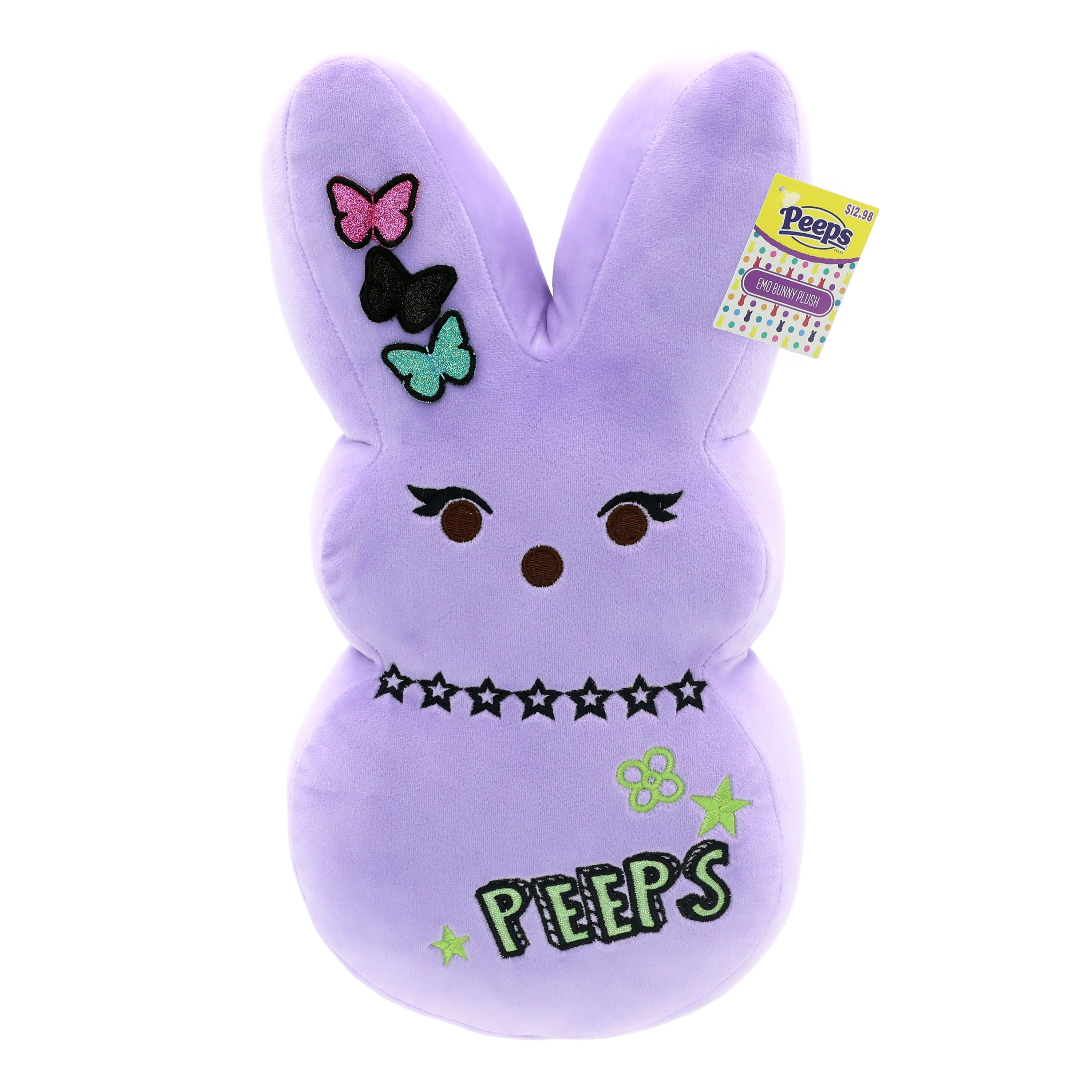 Peeps Easter Peep Bunny Pink Emo Love Punk 15in Plush New with Tag