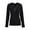 Black, variant on Womens Long Sleeve Top Slim Fit Zipper Tops Blouse Shirts